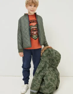 FatFace 3 In 1 Waterproof Coat Khaki Green Online