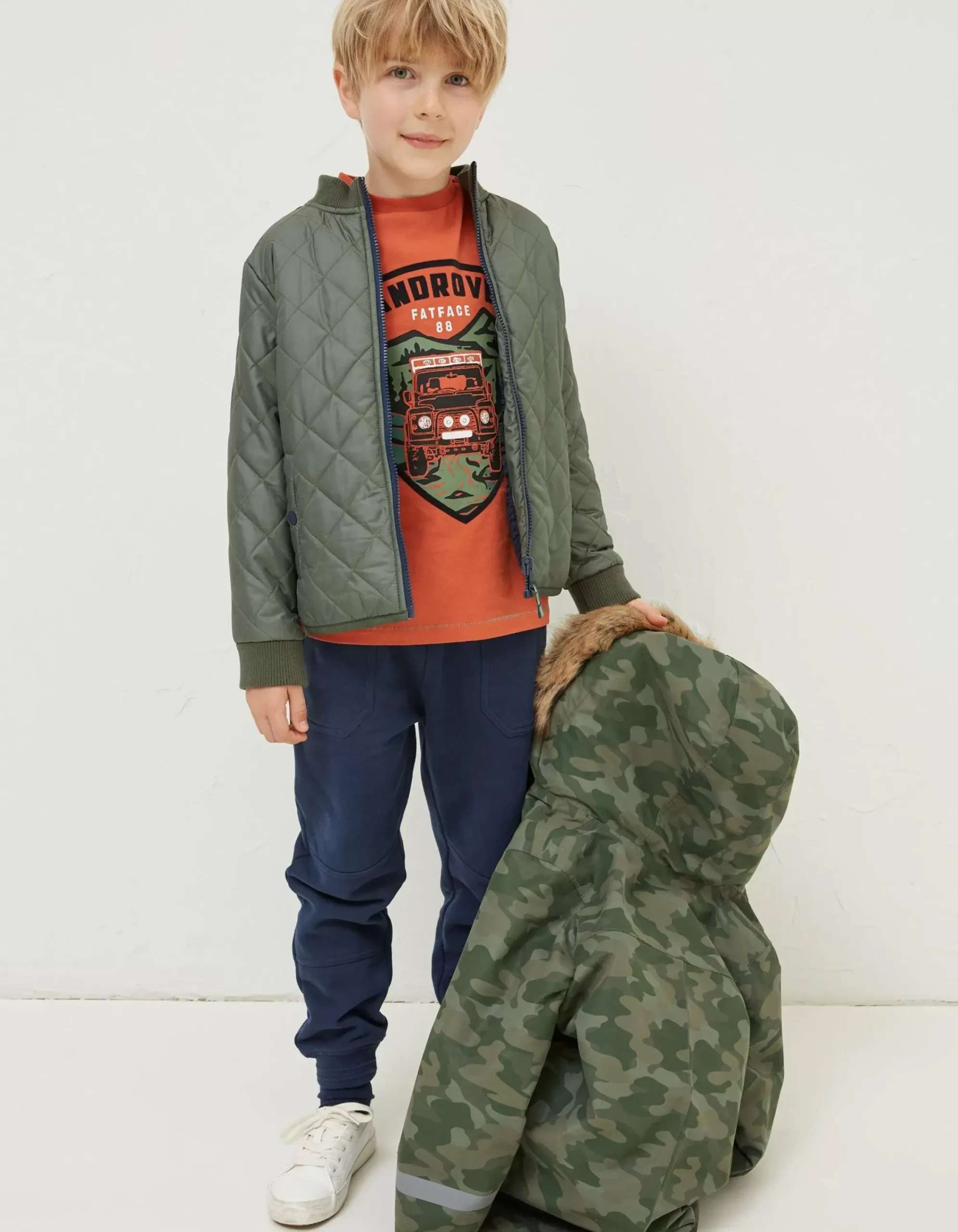 FatFace 3 In 1 Waterproof Coat Khaki Green Online