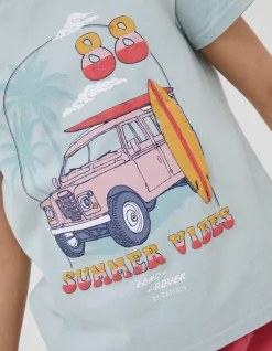 FatFace 88 Land Rover Tee Sage Green Sale