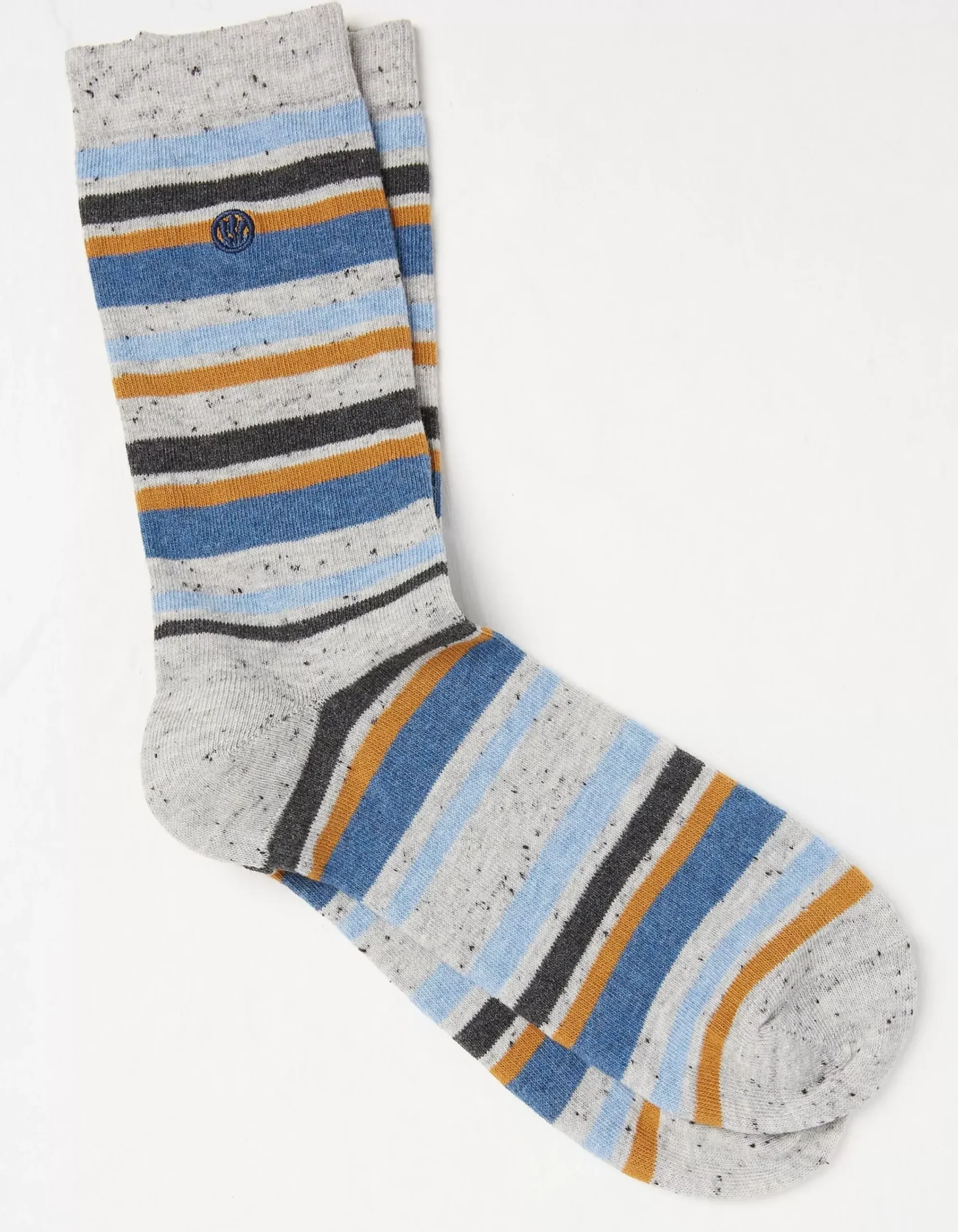 FatFace 1 Pack Andrew Stripe Socks Light Grey Marl Best