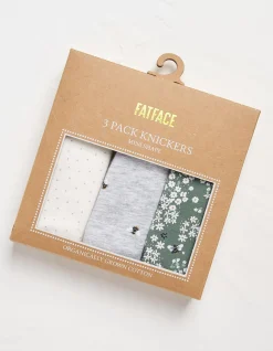 FatFace 3 Pack Bee Mini Knickers Multi Clearance