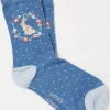 FatFace 1 Pack Bunny Wreath Socks Blue Marl Outlet