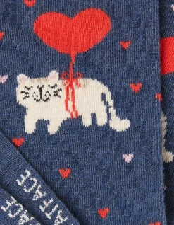 FatFace 1 Pack Cat Balloon Socks Navy Hot