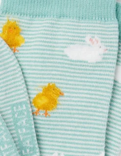 FatFace 1 Pack Chick And Bunny Socks Green Haze Online