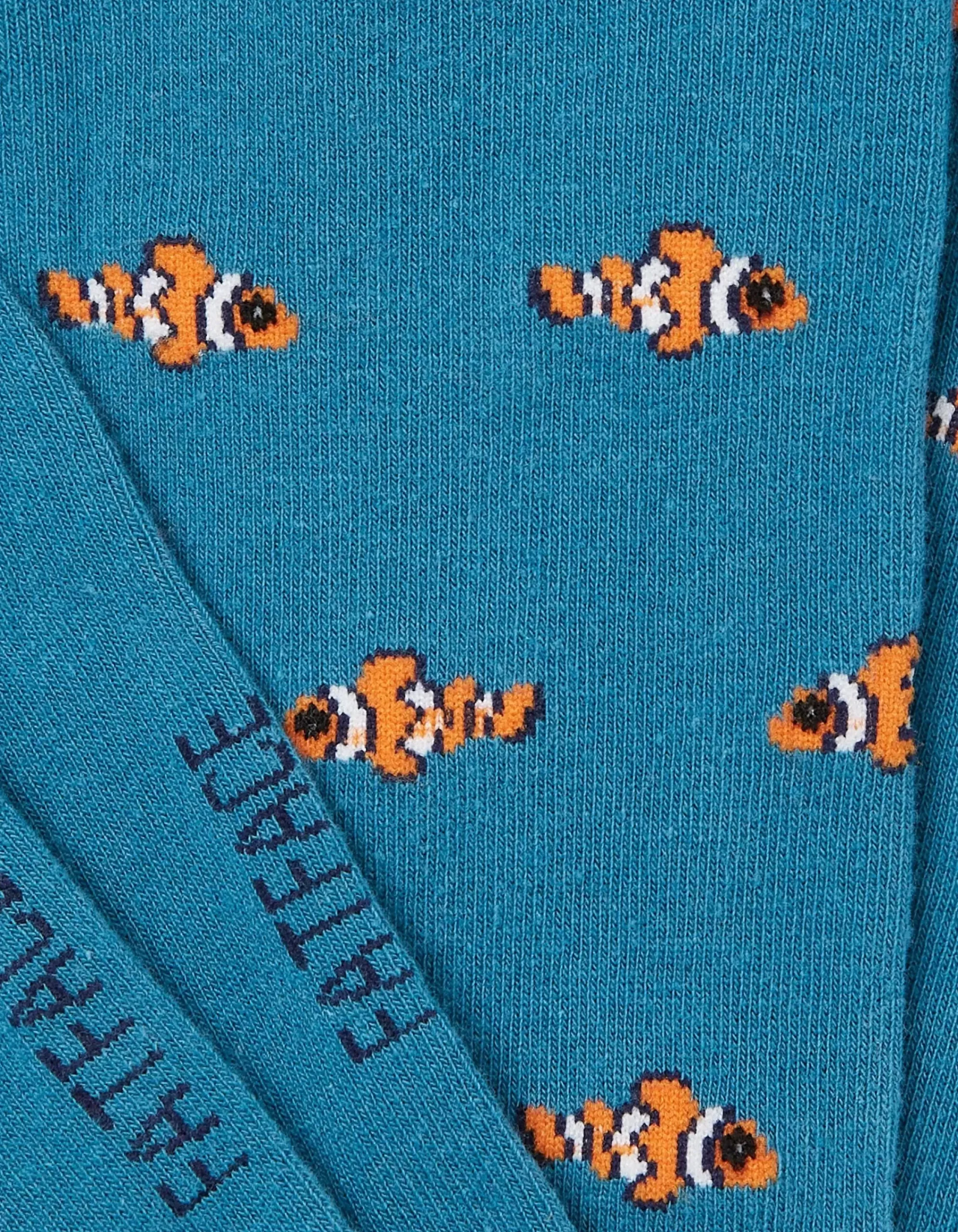 FatFace 1 Pack Clownfish Socks Teal Green Sale
