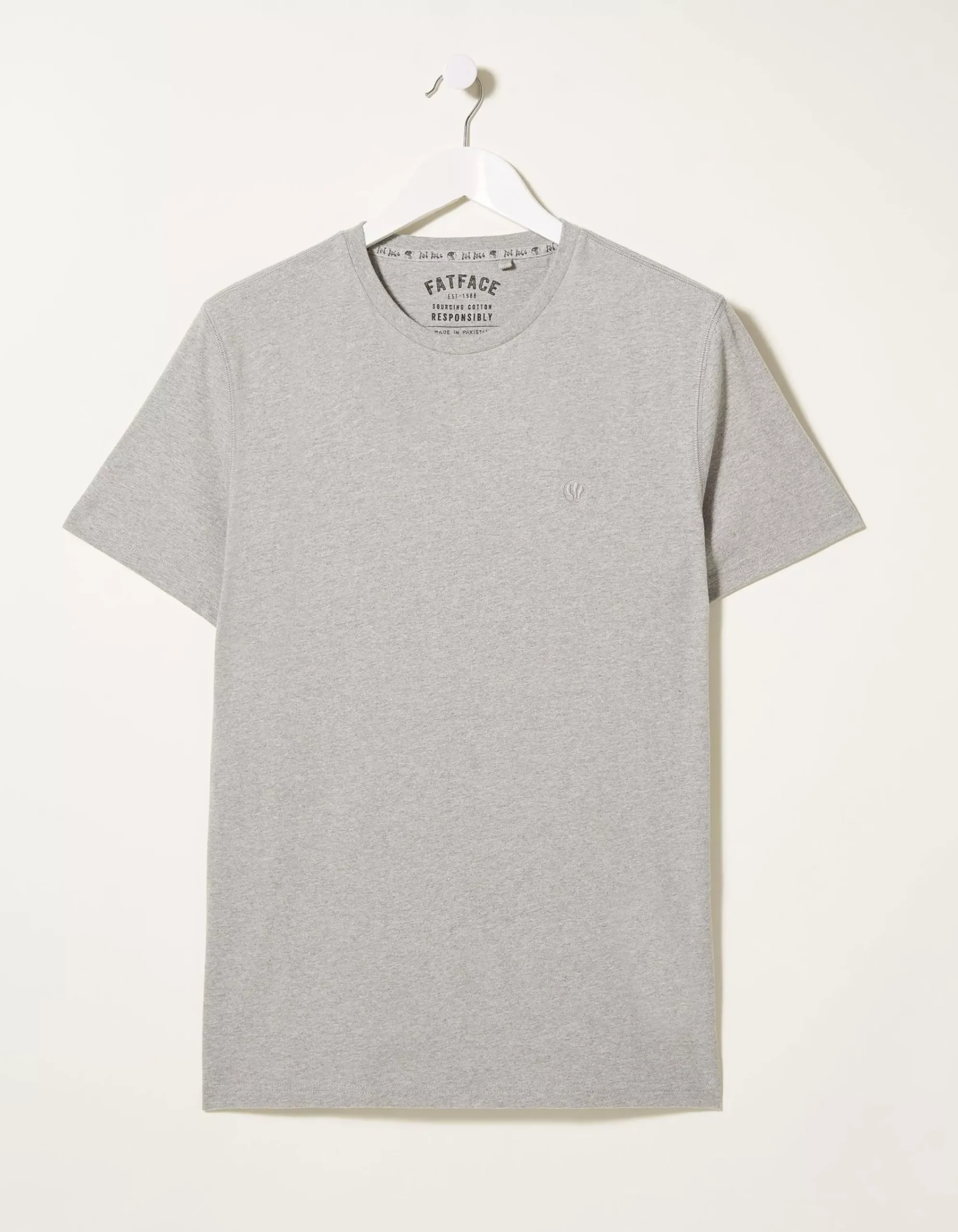 FatFace 3 Pack Cotton T-Shirts Charcoal Grey Sale