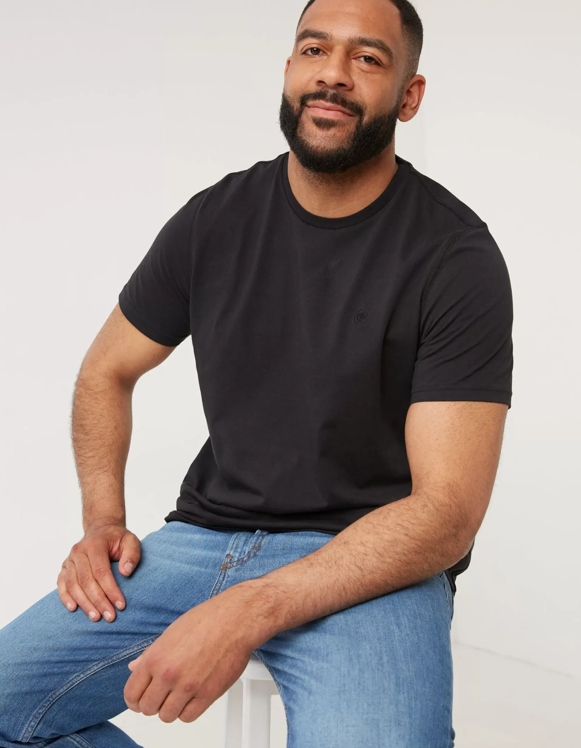 FatFace 3 Pack Cotton T-Shirts Charcoal Grey Sale