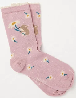 FatFace 1 Pack Daisy Dormouse Socks Pink Best