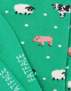 FatFace 1 Pack Farm Animal Socks Emerald Green Best