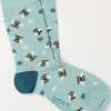 FatFace 1 Pack Floral Bee Socks Green Haze New
