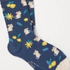 FatFace 1 Pack Floral Mouse Socks Navy Outlet