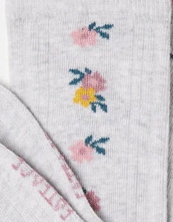 FatFace 1 Pack Flower Chain Socks Light Grey Marl Best