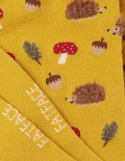 FatFace 1 Pack Fluffy Hedgehog Socks Mustard Yellow Online
