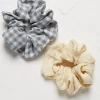 FatFace 2 Pack Gingham Scrunchie Blue Hot