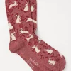 FatFace 1 Pack Jumping Bunny Socks Purple Marl Hot