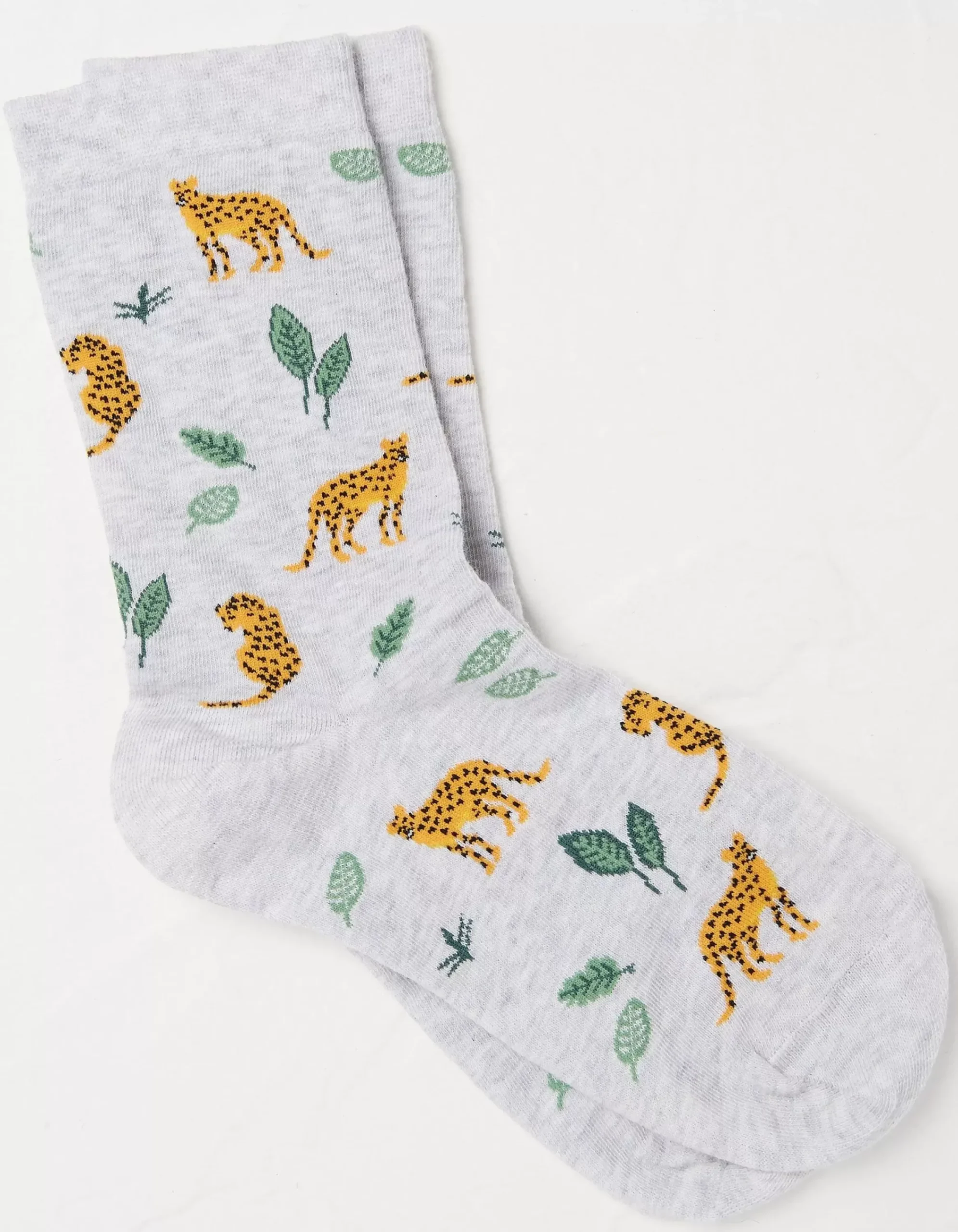 FatFace 1 Pack Jungle Leopard Socks Grey Marl Online