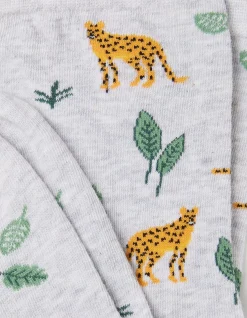 FatFace 1 Pack Jungle Leopard Socks Grey Marl Online