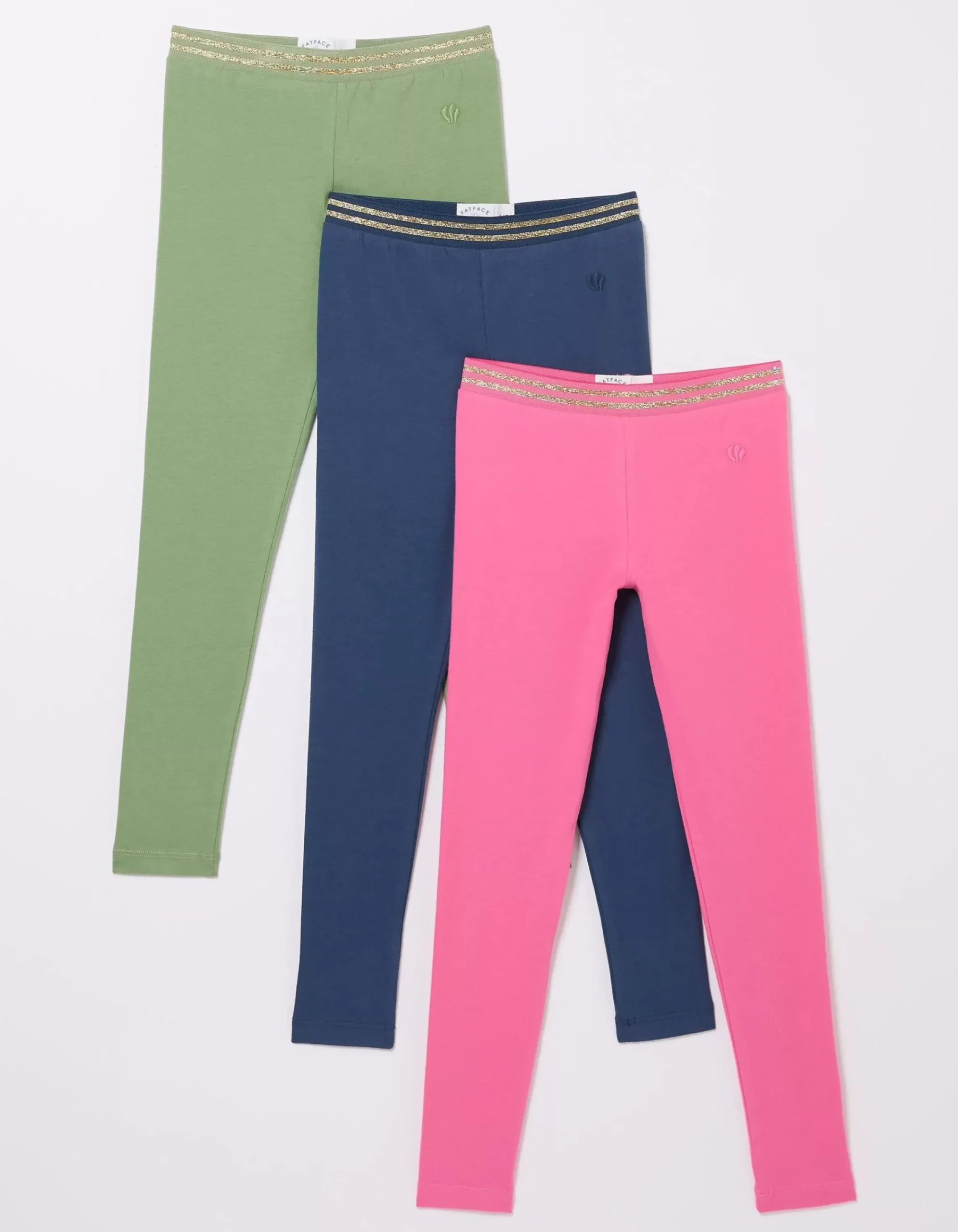FatFace 3 Pack Leggings Navy New
