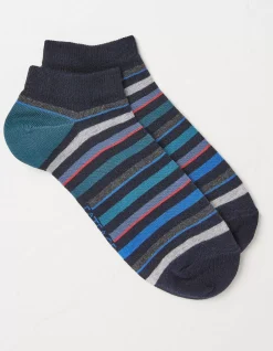 FatFace 1 Pack Oscar Stripe Trainer Socks Multi Clearance