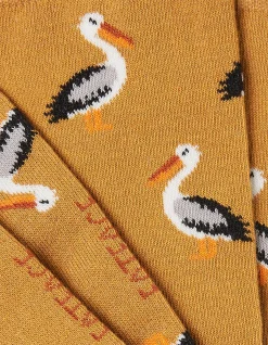 FatFace 1 Pack Pelican Socks Mustard Yellow Clearance