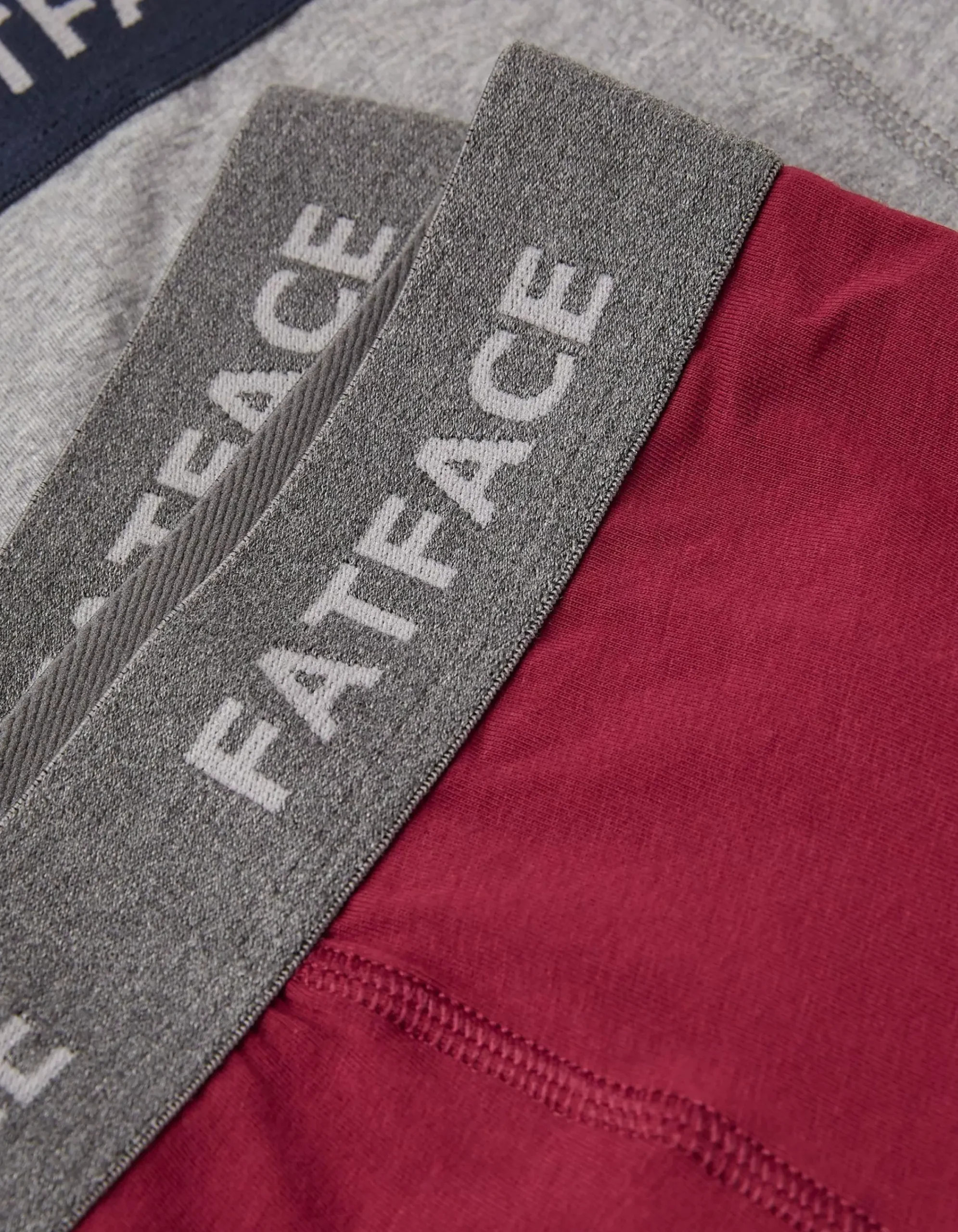FatFace 2 Pack Plain Boxers Burgundy