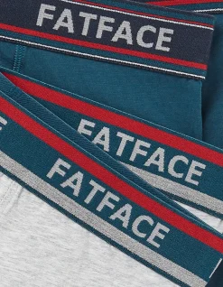 FatFace 2 Pack Plain Boxers Teal Green