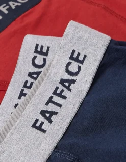 FatFace 2 Pack Plain Boxers Bright Red Online