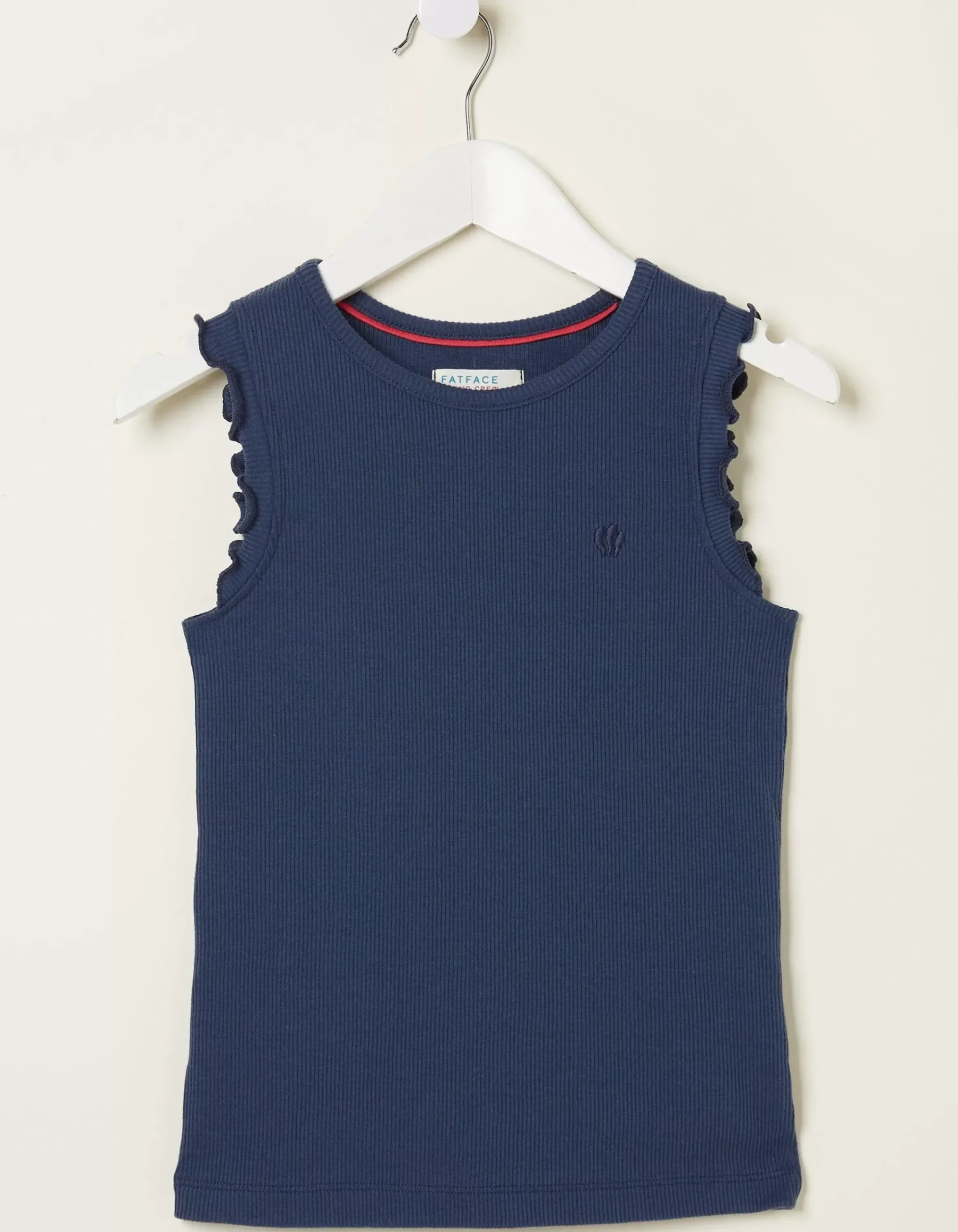 FatFace 3 Pack Rib Jersey Vests Navy Hot