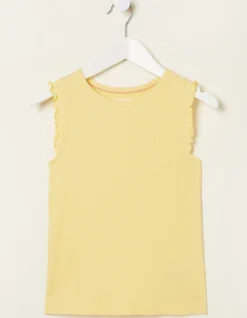 FatFace 3 Pack Rib Jersey Vests Coral Outlet