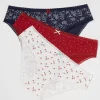 FatFace 3 Pack Robin Mini Knickers Multi Discount