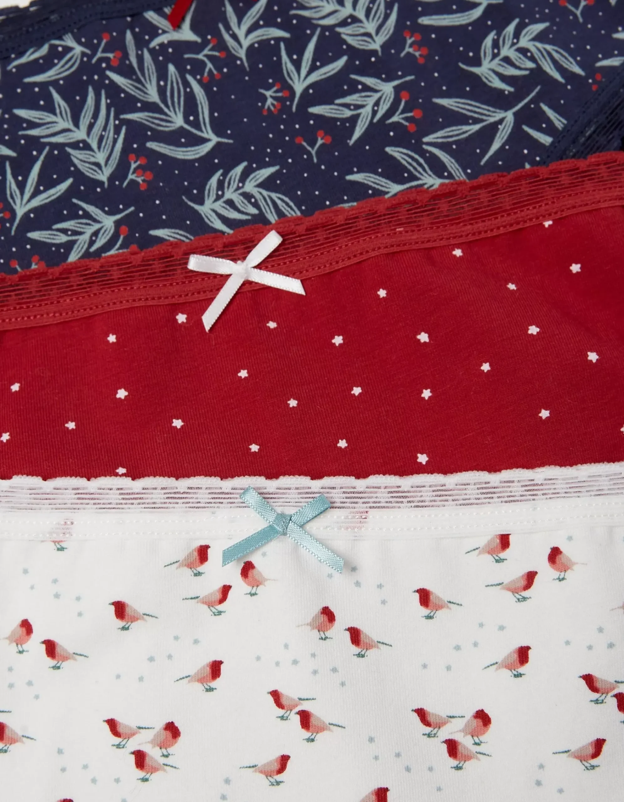 FatFace 3 Pack Robin Mini Knickers Multi Discount