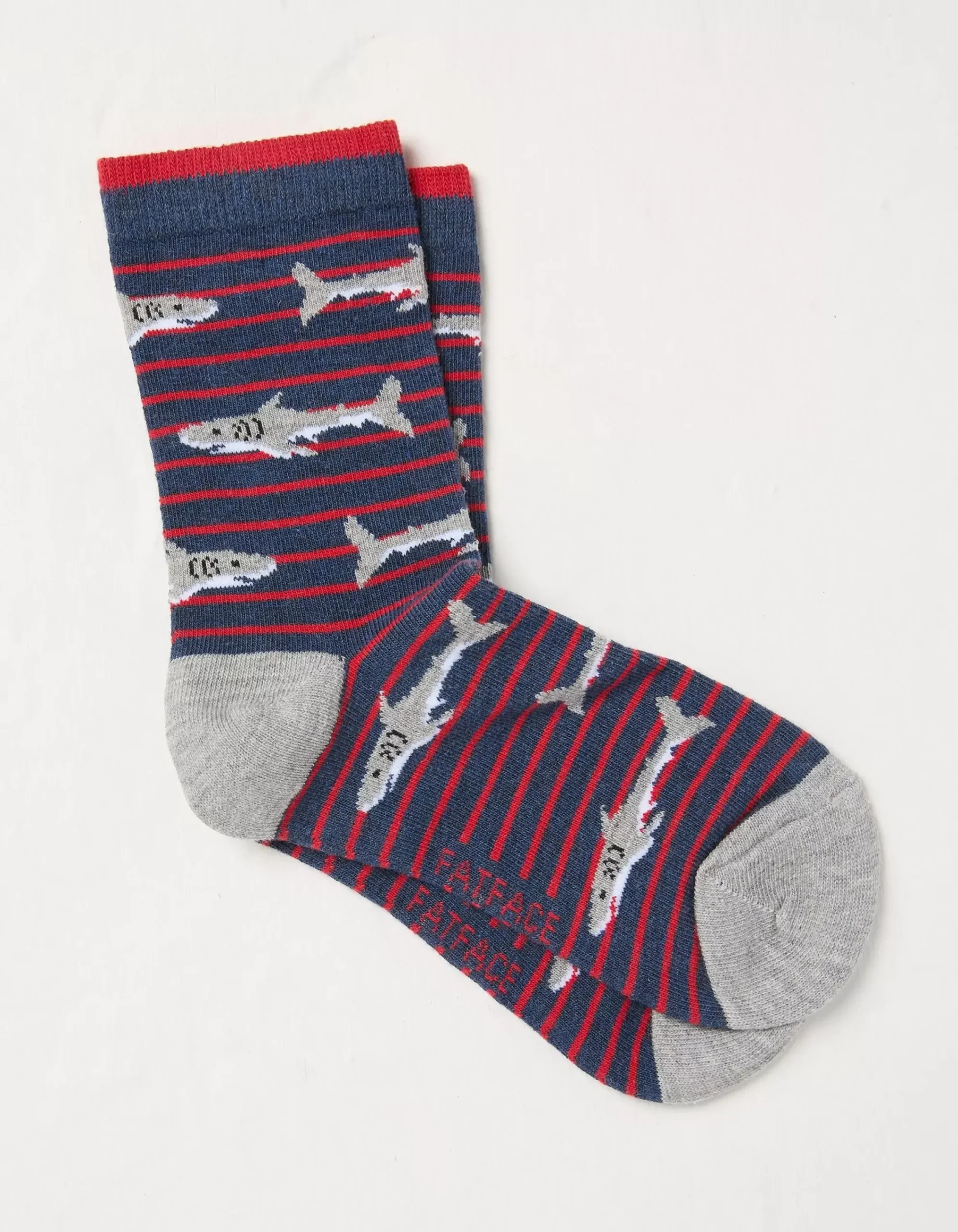 FatFace 1 Pack Shark Socks Navy Sale