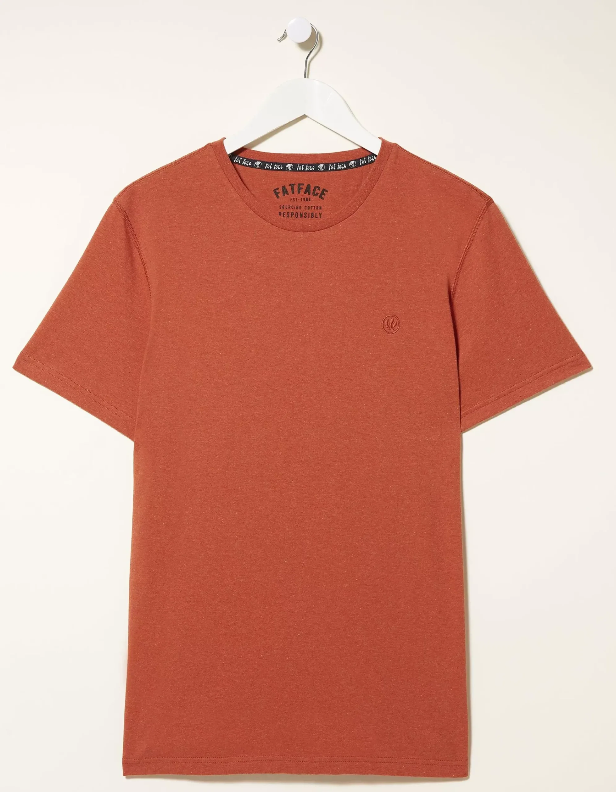 FatFace 3 Pack Stripe T-Shirt Rust Red New