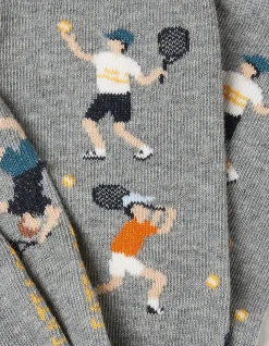 FatFace 1 Pack Tennis Socks Grey Marl Hot