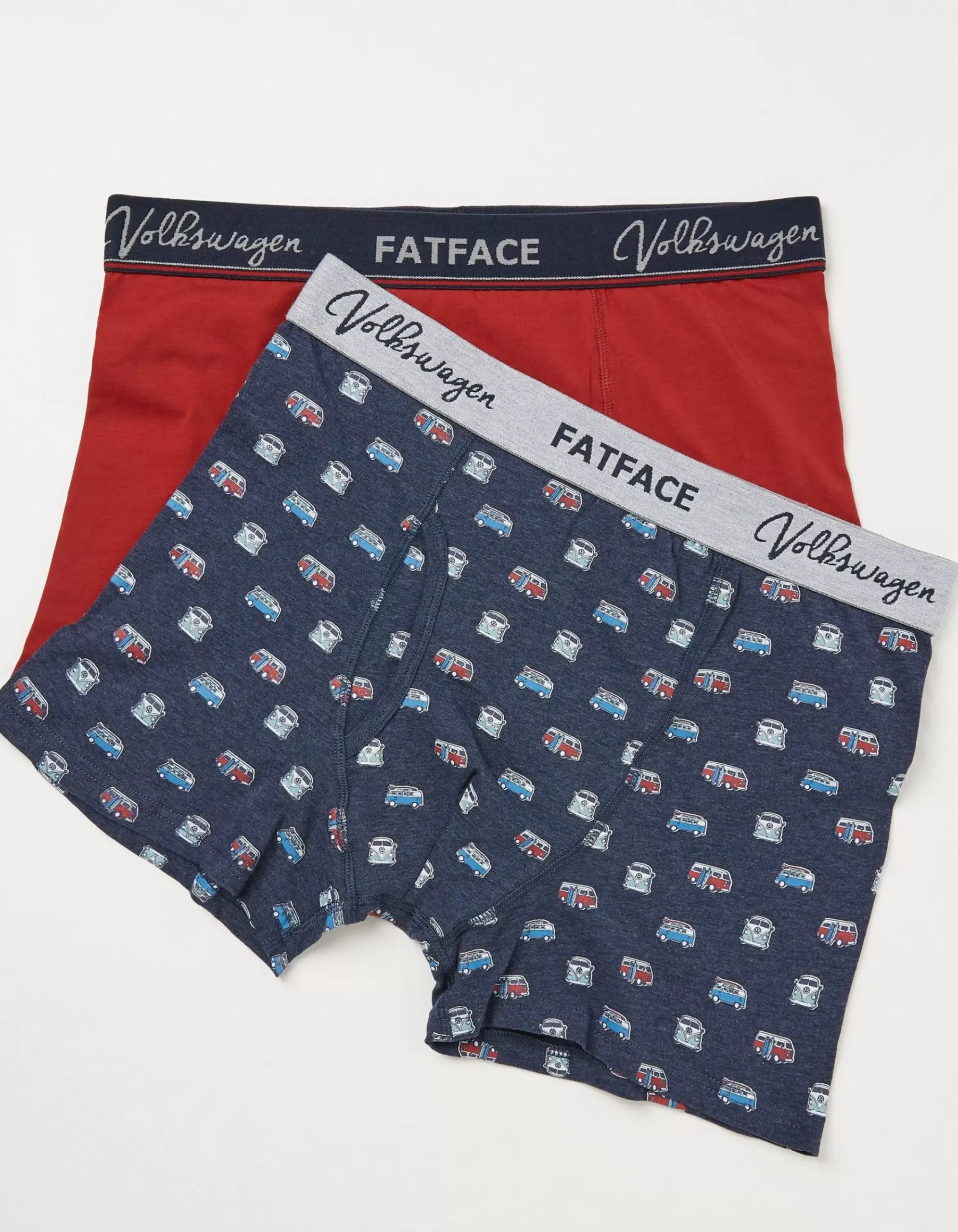 FatFace 2 Pack Vw Surf Camper Boxers Navy Discount