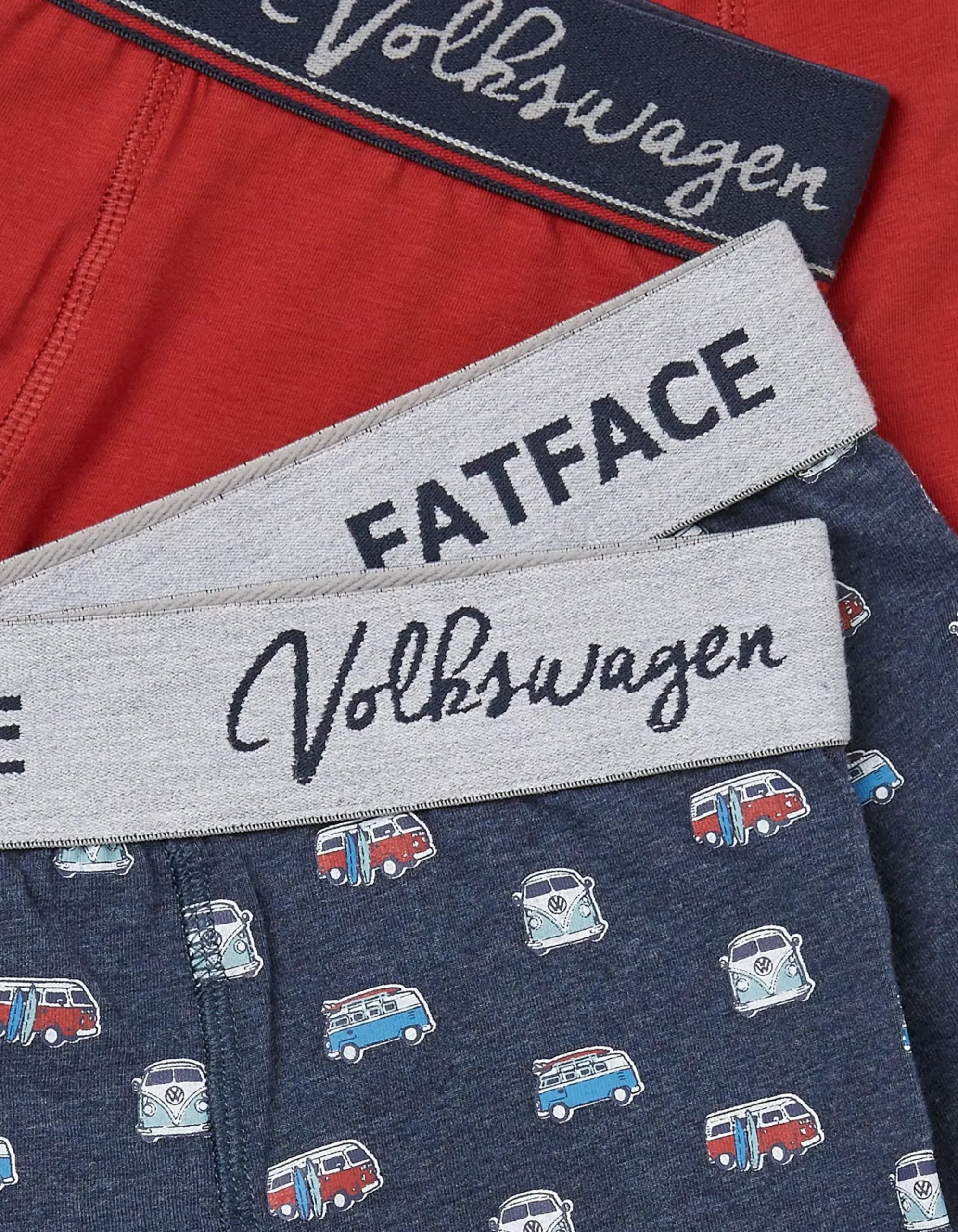 FatFace 2 Pack Vw Surf Camper Boxers Navy Discount