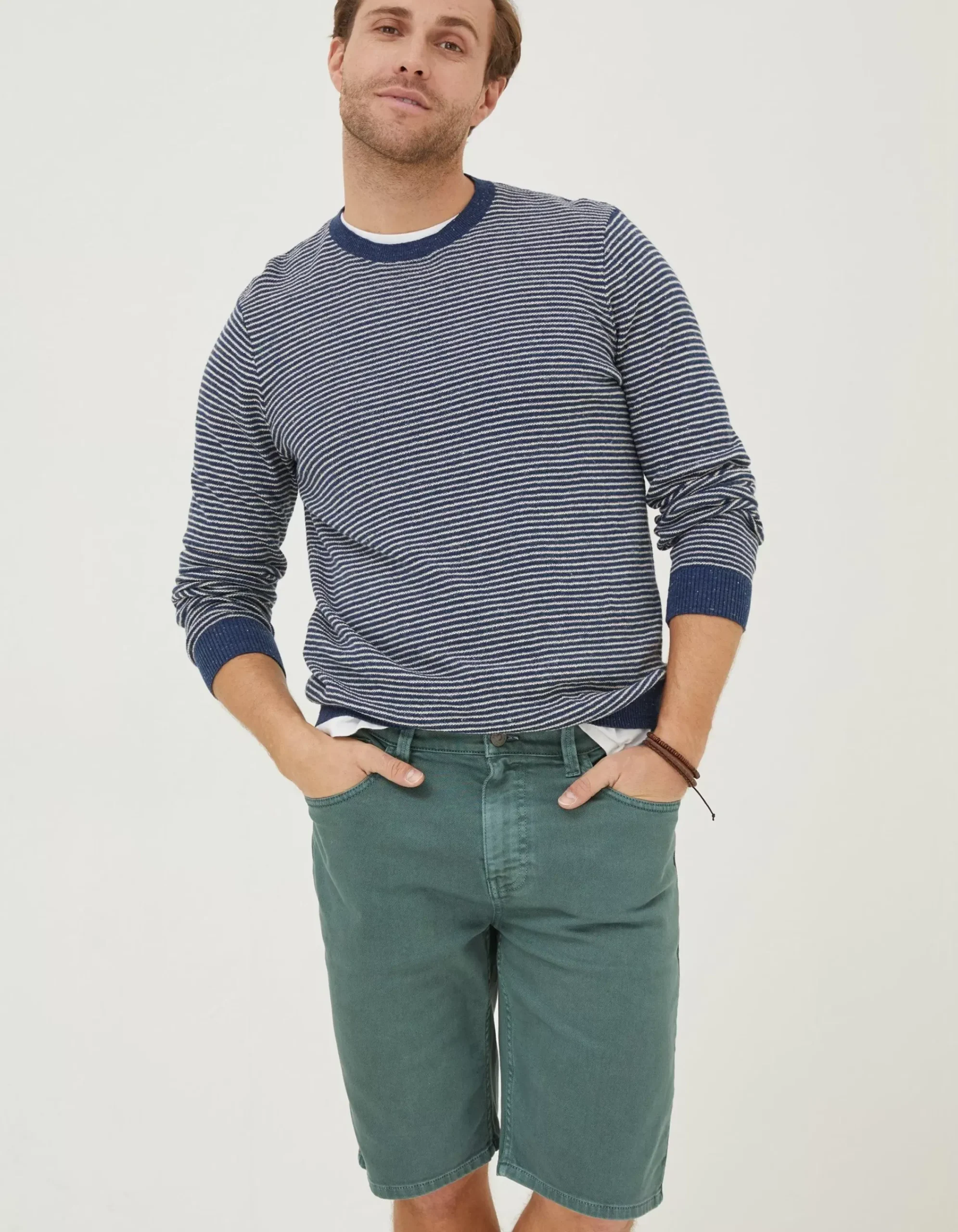 FatFace 5 Pocket Shorts Dusky Green Outlet