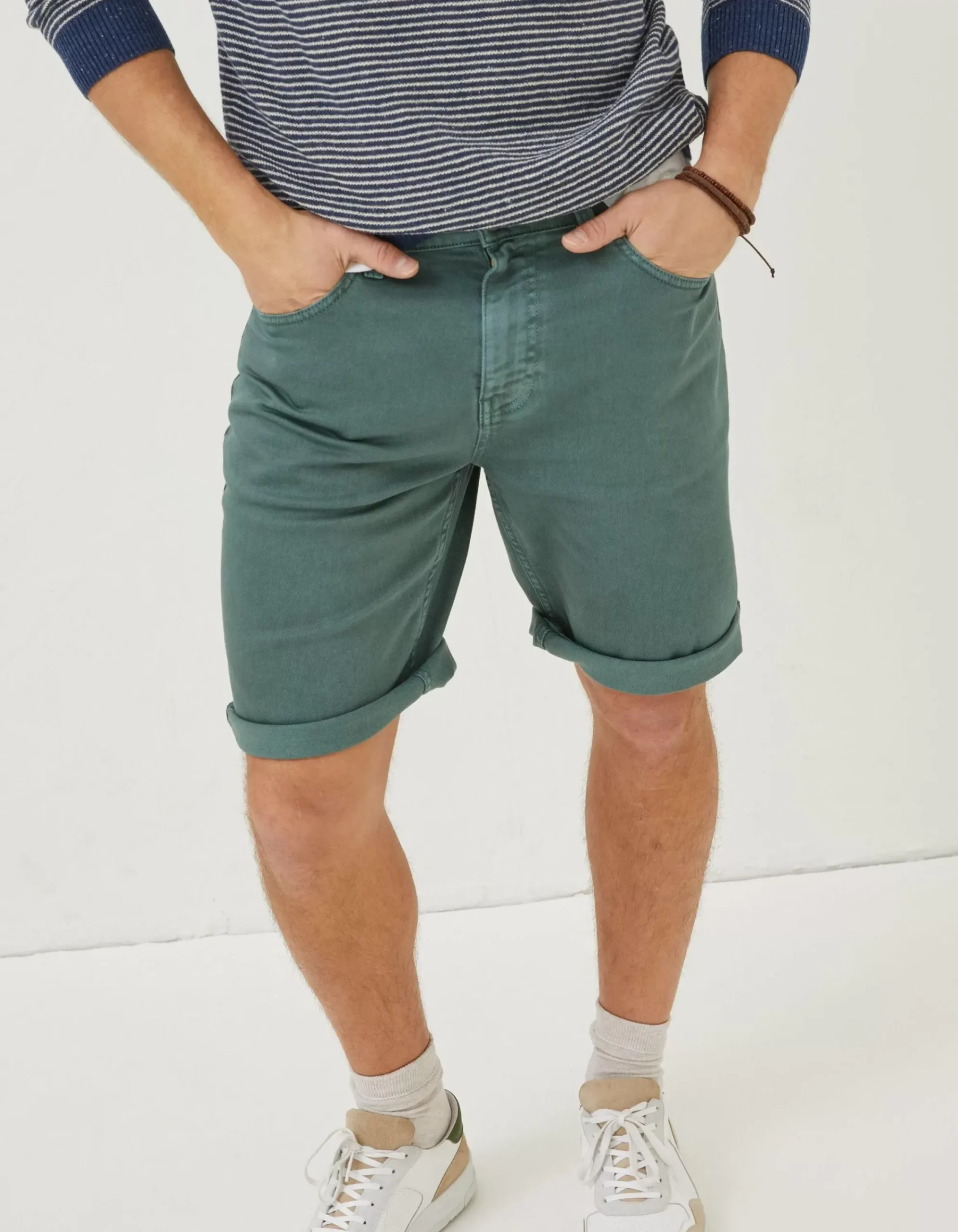 FatFace 5 Pocket Shorts Dusky Green Outlet
