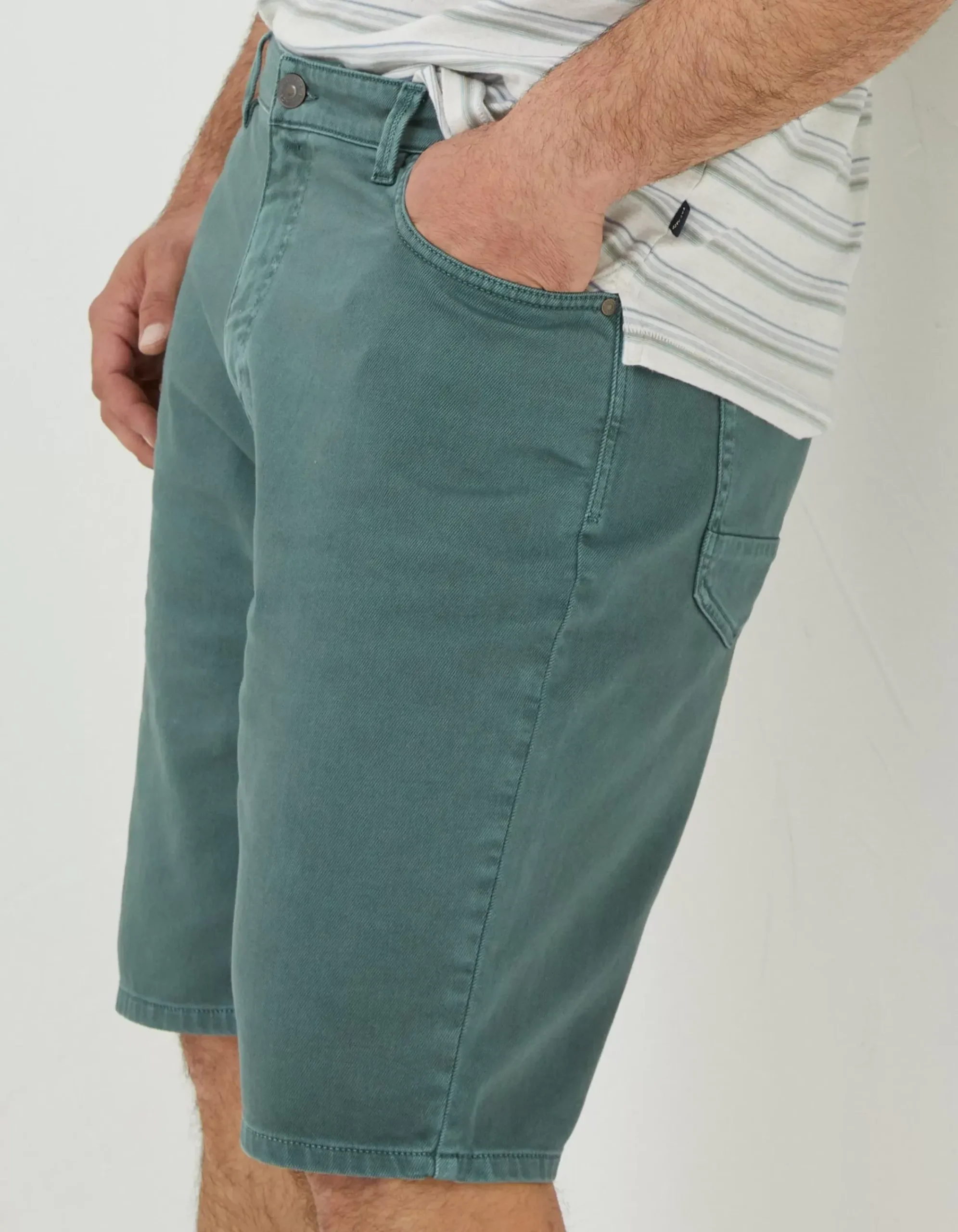 FatFace 5 Pocket Shorts Dusky Green Outlet