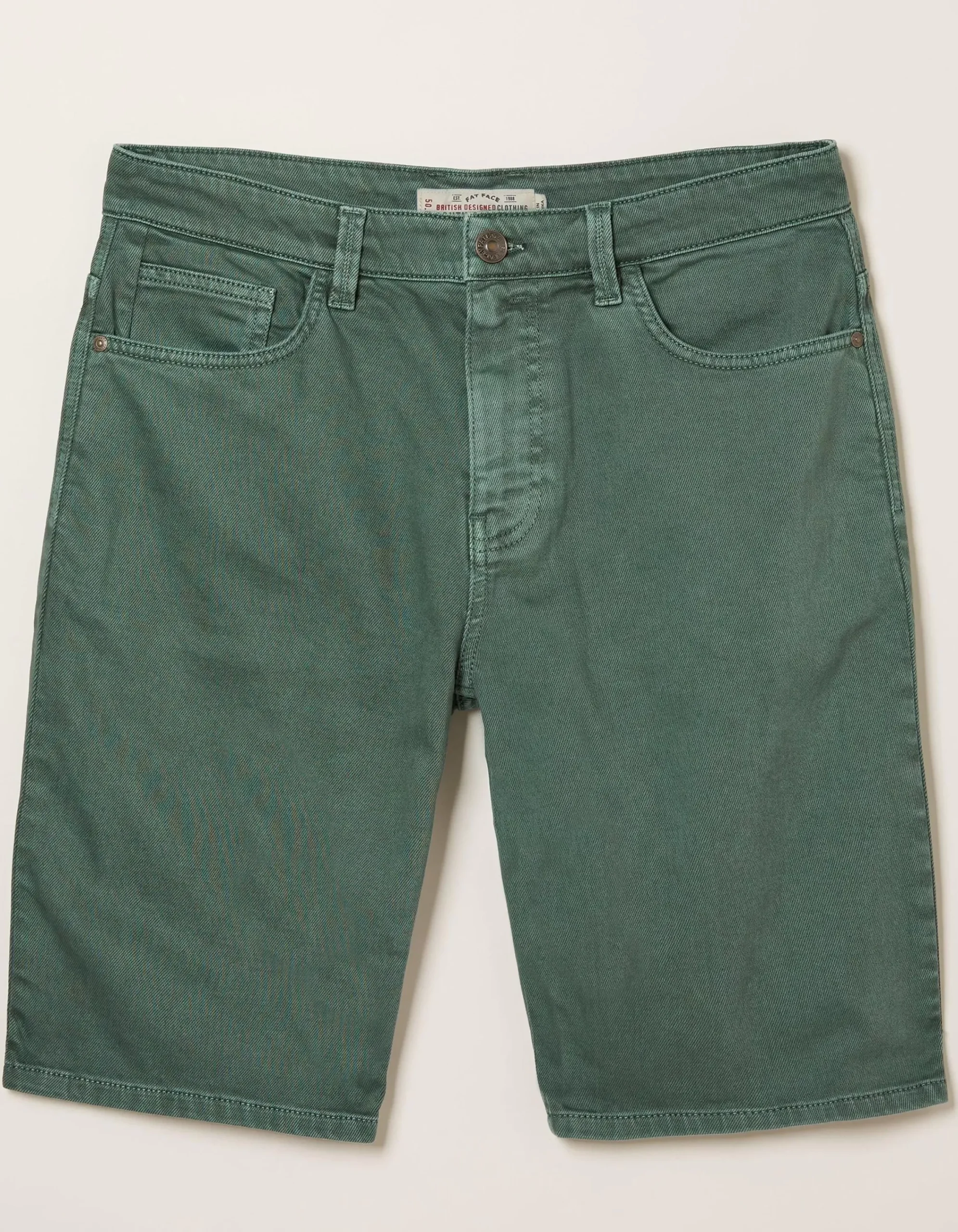 FatFace 5 Pocket Shorts Dusky Green Outlet
