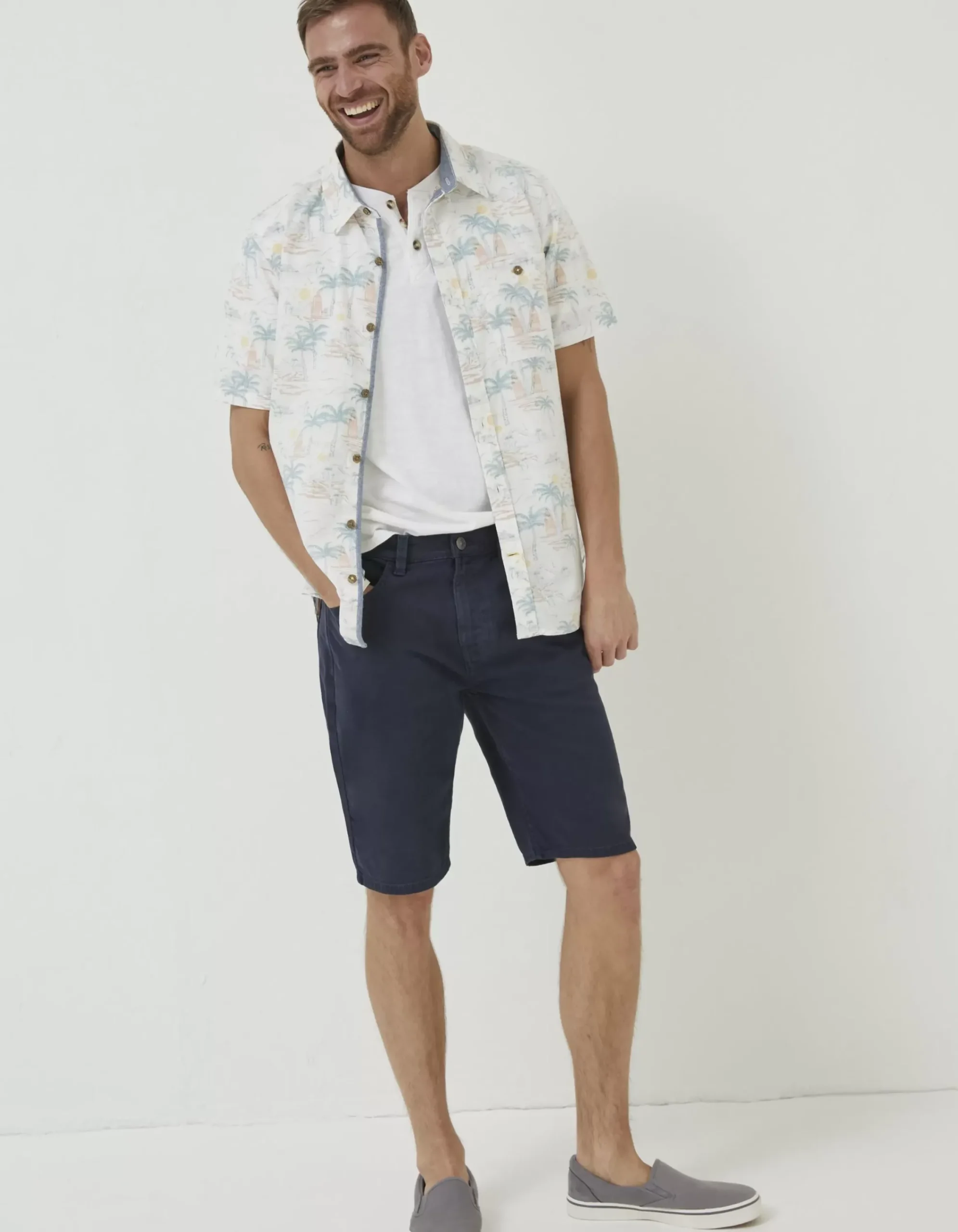 FatFace 5 Pocket Shorts Navy New