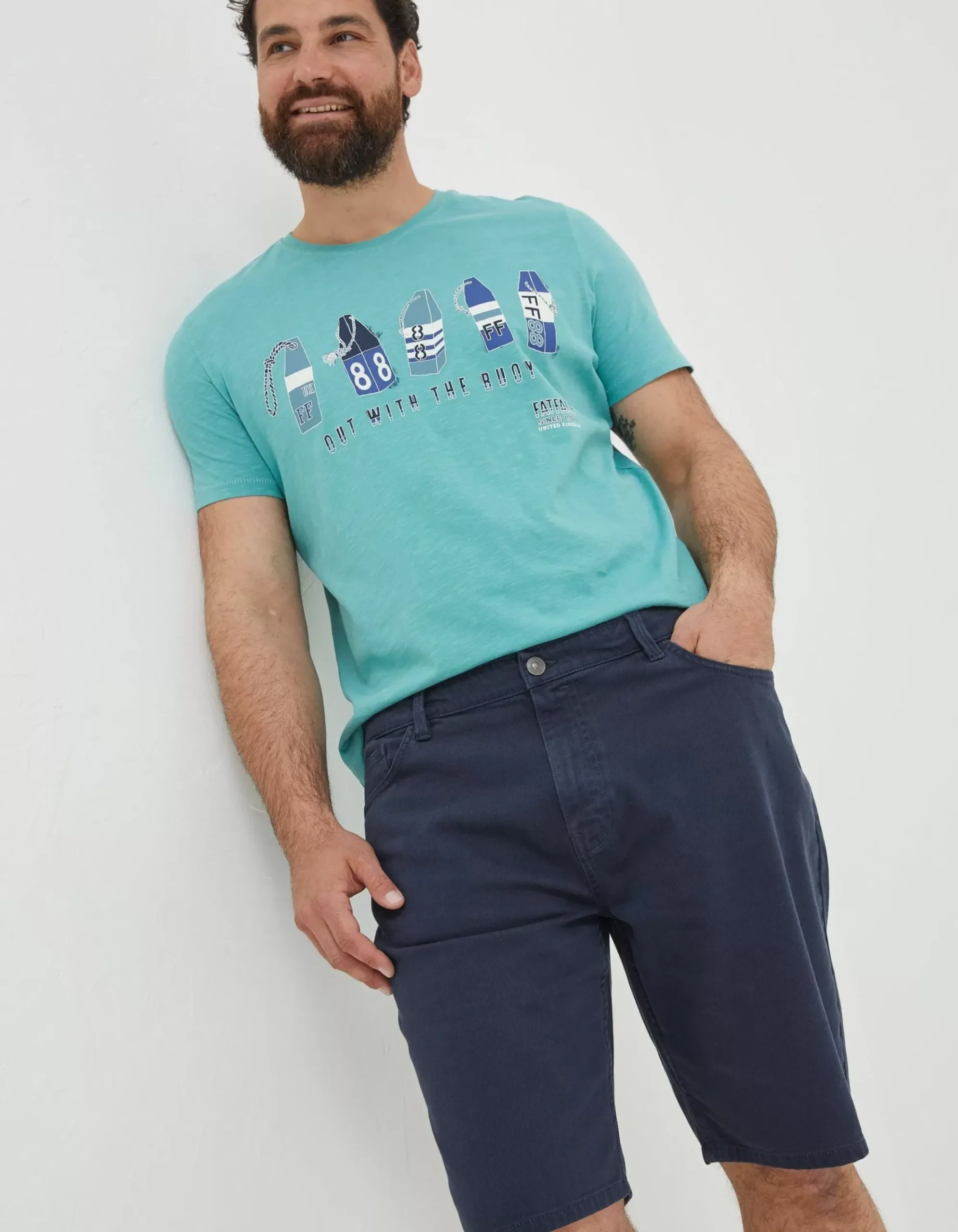 FatFace 5 Pocket Shorts Navy New