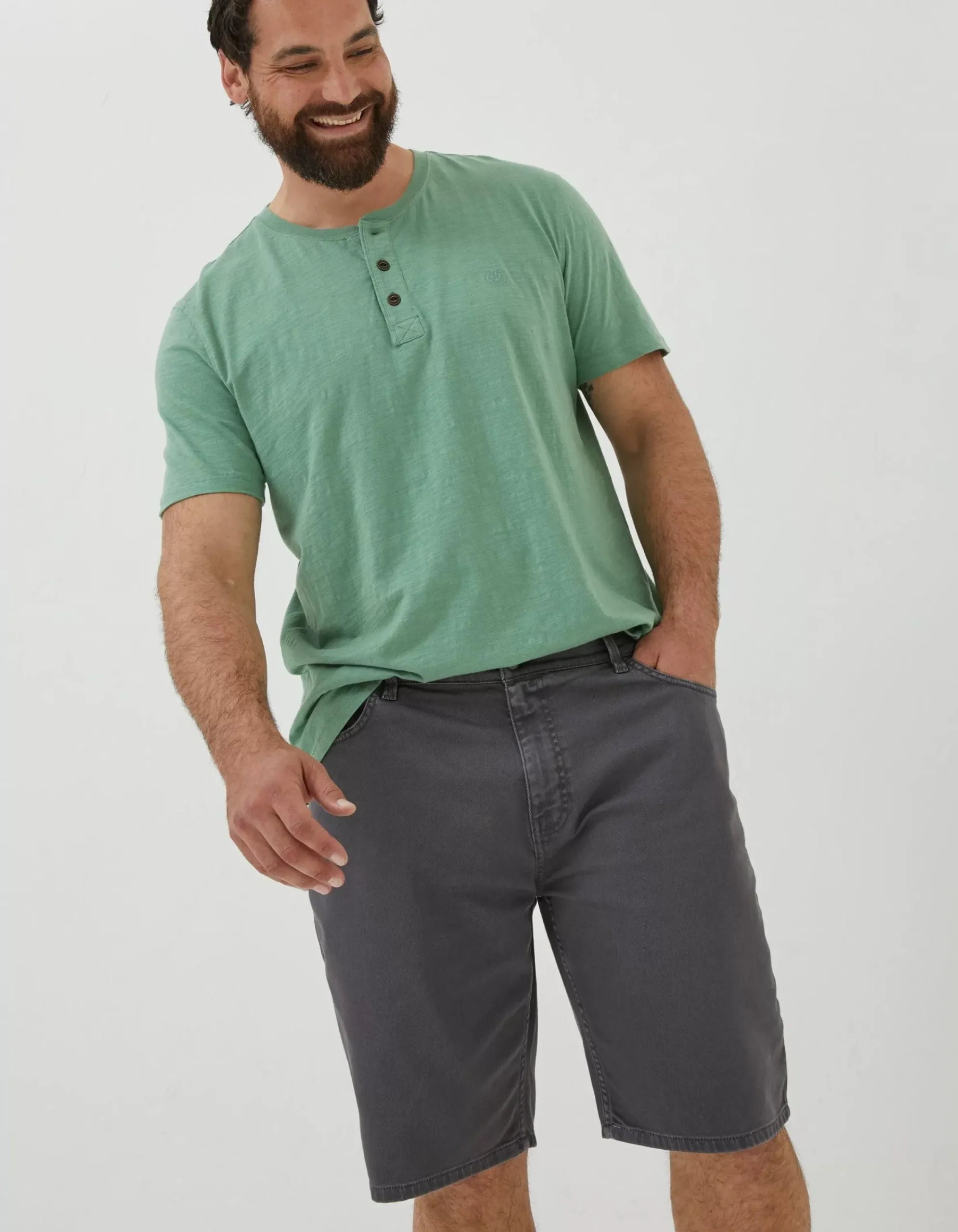 FatFace 5 Pocket Shorts Dark Grey Discount