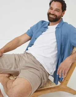FatFace 5 Pocket Shorts Light Stone