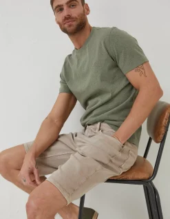 FatFace 5 Pocket Shorts Light Stone