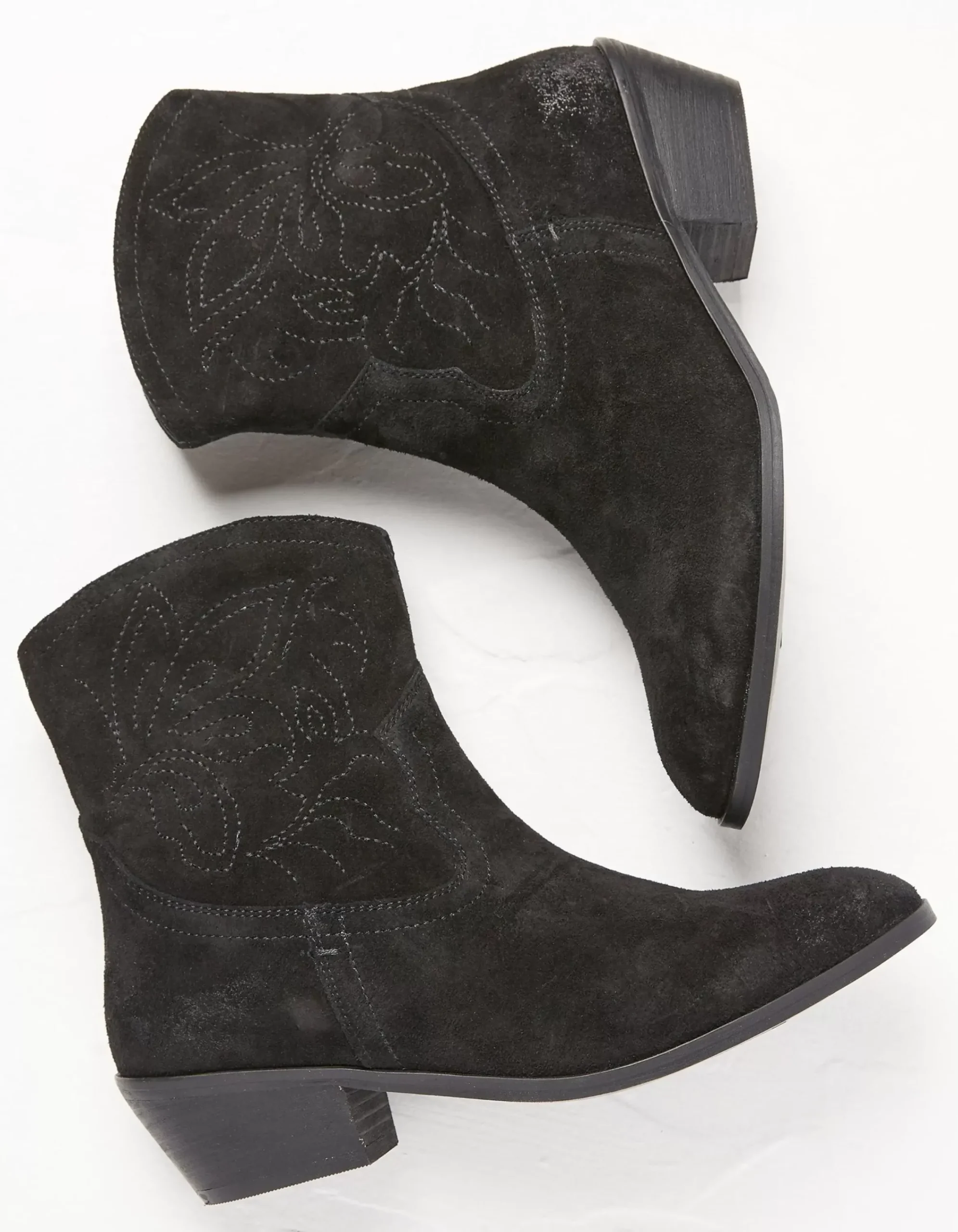 FatFace Abilene Western Embroidered Ankle Boot Black Discount