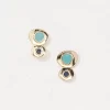 FatFace Abstract Enamel Earrings Gold Online