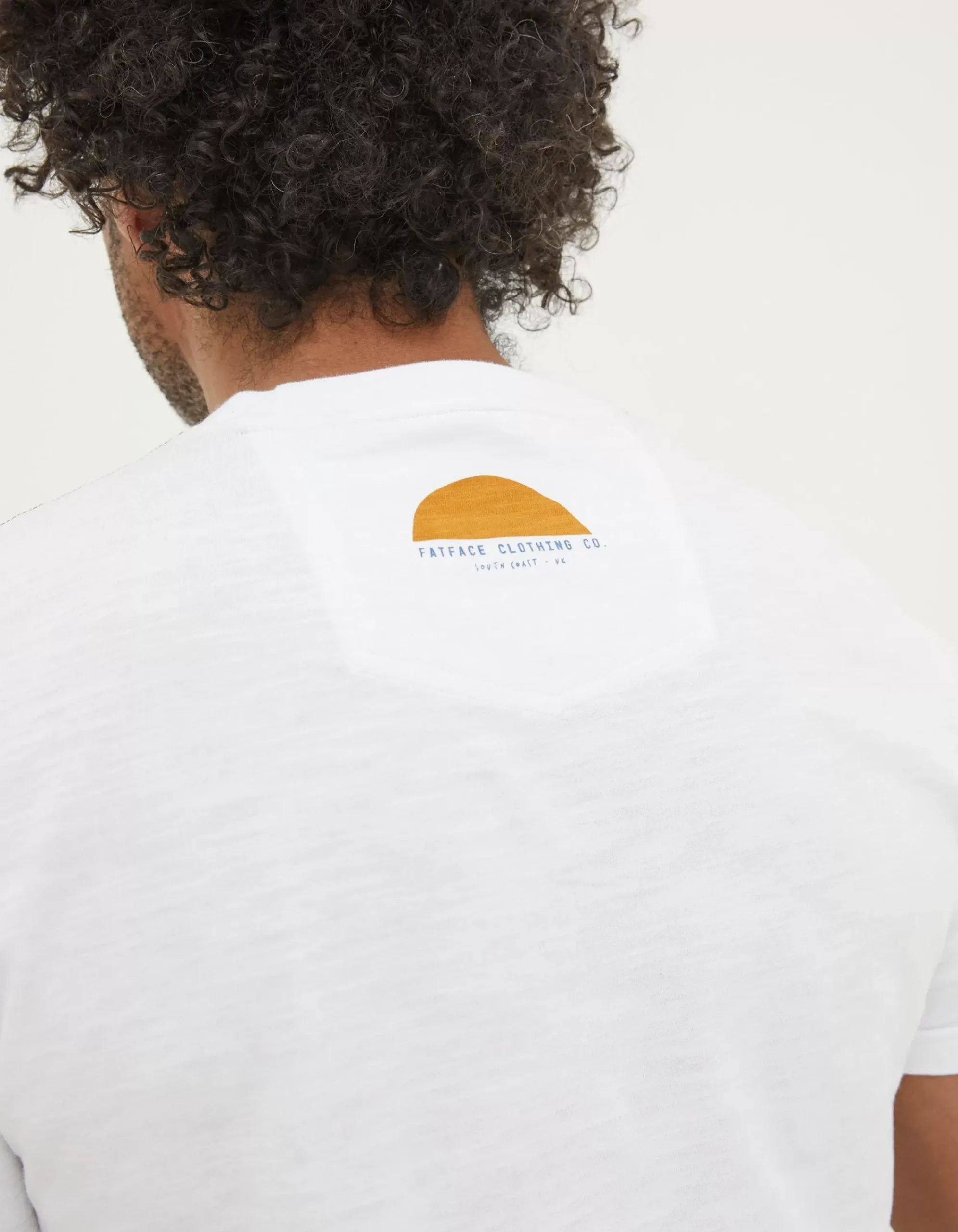 FatFace Abstract Landscape T-Shirt White Hot