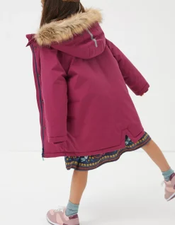 FatFace Addison Waterproof Coat Berry Pink Sale