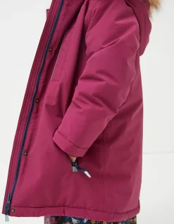 FatFace Addison Waterproof Coat Berry Pink Sale